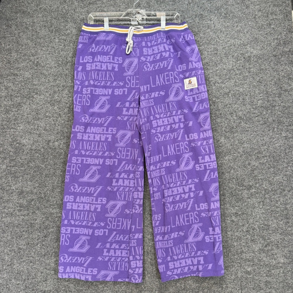 Los Angeles Lakers Sweatpants Womens 2XL Purple All Over Print Lounge Pants NBA‎